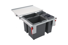Sorter Garbo - Afvalsorteersysteem / Frontale deuropening / 600  mm/ 1 x 18 l + 1 x 12 l + 1 x 8 l