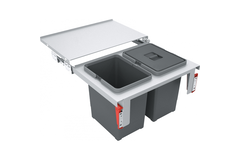 Sorter Garbo - Afvalsorteersysteem / Frontale deuropening / 600  mm/ 2 x 18 l