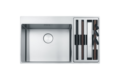 Box Center / Vlakbouwspoeltafel / 860 x 510 mm / 2 bakken / Glad / werkcentrum rechts