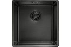 Mythos Masterpiece - Vlakbouw-/onderbouwspoelbak / 430 x 440 mm / Manuele lediging / Antracietkleurig