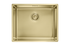 Mythos Masterpiece - Vlakbouw-/onderbouwspoelbak / 540 x 450 mm / Manuele ledeging / Goudkleurig