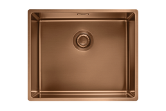 Mythos Masterpiece - Vlakbouw-/onderbouwspoelbak / 540 x 450 mm / Manuele ledeging / Koperkleurig
