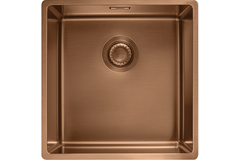 Mythos Masterpiece - Vlakbouw-/onderbouwspoelbak / 430 x 440 mm / Manuele ledeging / Koperkleurig
