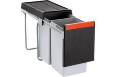 Cube - Afvalsorteersysteem / Zijdelingse deuropening / 300 mm / 1 x 20 l  + 1 x 10 l / Handbediening