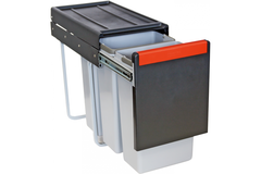 Cube - Afvalsorteersysteem / Zijdelingse deuropening / 300  mm/ 3 x 10 l / Handbediening