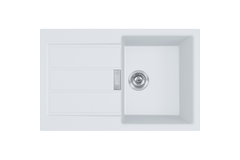 Sirius 2.0 - Inbouwspoeltafel / 780 x 510 mm / 1 bak / Wit / Omkeerbaar