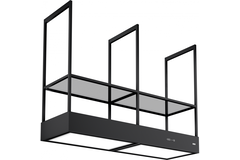 Mythos T-Shelf Evolution - Eilanddampkap Zwart mat, recirculatie, 1600mm