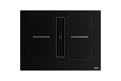 Smart 2Gether Black Lines - Inductiekookplaat met dampkap / 700 mm / Zwart glas / recirculatie