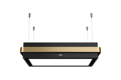 MYTHOS MASTERPIECE - Eilanddampkap Zwart mat / Goud, recirculatie, 800mm