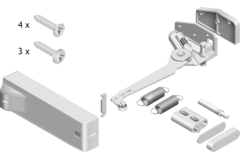 PS23 - 50 kit automatische opening rechts zwart