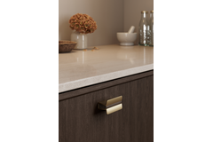 Knop PAPILLON ba32 walnoot + mat goud