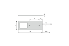 Planar L slave 24Vdc 3W 4000K 2kabels alu geb