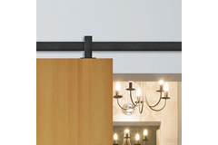 Runway schuifdeurset staal zwart 80kg l.2400mm voor deurbladbreedte 1130-1250mm