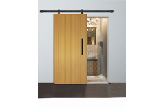 Runway schuifdeurset staal zwart 80kg l.2400mm voor deurbladbreedte 1130-1250mm