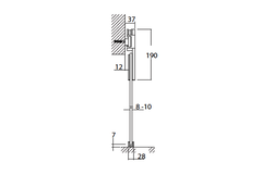 Runway schuifdeurset staal zwart 80kg l.2400mm voor deurbladbreedte 1130-1250mm