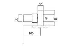 Runway schuifdeurset staal zwart 80kg l.2400mm voor deurbladbreedte 1130-1250mm