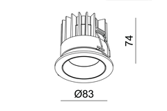 Led trend Round zwart mat 3000K 9W 230 V