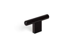 T-knop GRAF MINI L60 aluminium geborsteld zwart