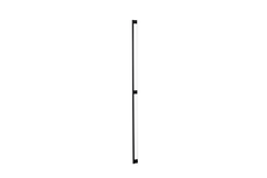 Greep GRAF BIG BA1168-584 L1200 aluminium geborsteld zwart