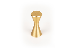 Knop DIABOLO Ø13.5 aluminium geborsteld messing