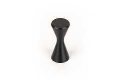 Knop DIABOLO Ø13.5 aluminium geborsteld zwart