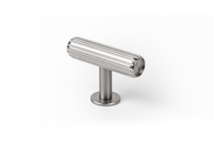 T-knop RILLE L55 aluminium rvs-look