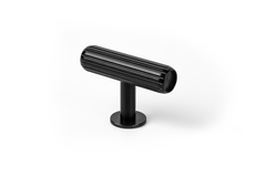 T-knop RILLE L55 aluminium geborsteld zwart