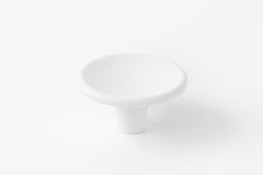 Knop DISC Ø38 zamak mat wit