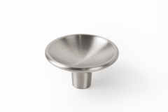 Knop DISC Ø50 zamak geborsteld nikkel