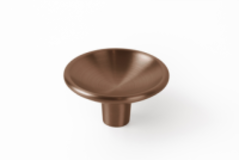 Knop DISC Ø50 zamak geborsteld brons