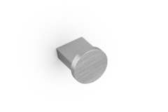 Knop NEXX Ø25 aluminium rvs-look