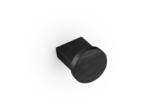 Knop NEXX Ø25 aluminium geborsteld zwart
