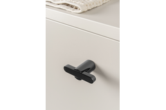 T-knop FUSION L58 zamak geborsteld messing cava
