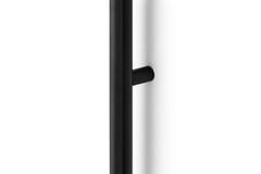 Deurgreep enkel MOON BIG BA528-1056 L1096 aluminium geborsteld zwart
