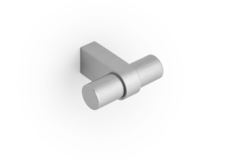 T-knop NOBB L52 aluminium rvs-look