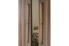 Deurgreep enkel MOON BIG BA384 L424 aluminium rvs-look