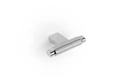 T-knop BROOKLYN L55 aluminium gepolijst nikkel