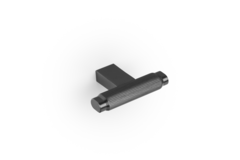 T-knop BROOKLYN L55 aluminium titanium zwart