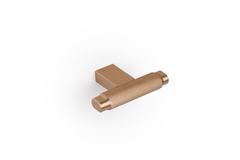 T-knop BROOKLYN L55 aluminium geborsteld messing cava