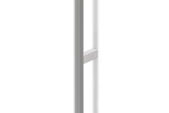 Greep BROOKLYN BA528-1056 L1066 aluminium gepolijst nikkel