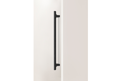 Greep HINOKI BIG BA416 L500 aluminium geborsteld zwart
