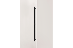 Greep HINOKI BIG BA416-832 L916 aluminium geborsteld zwart