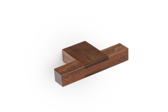 T-knop HAKO L76 hout walnoot