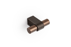 T-knop CASEY L60 aluminium metallic bruin textuur / mat brons