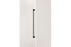 Deurgreep enkel CASEY BIG BA736 L768 aluminium zwart textuur / gepolijst titanium zwart