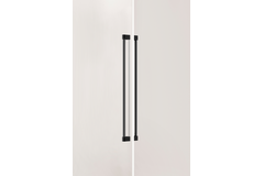 Deurgreep dubbel CASEY BIG BA736 L768 aluminium zwart textuur / gepolijst titanium zwart