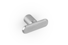 Knop FASE L52 aluminium rvs-look