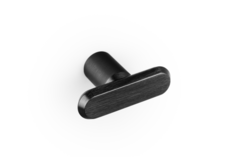 Knop FASE L52 aluminium geborsteld zwart