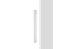 Deurgreep enkel LUV BIG BA384 L419 zamak mat wit