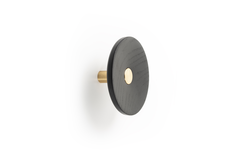 Jashaak ZOOT Ø120 hout / aluminium geborsteld donker messing / zwart hout
